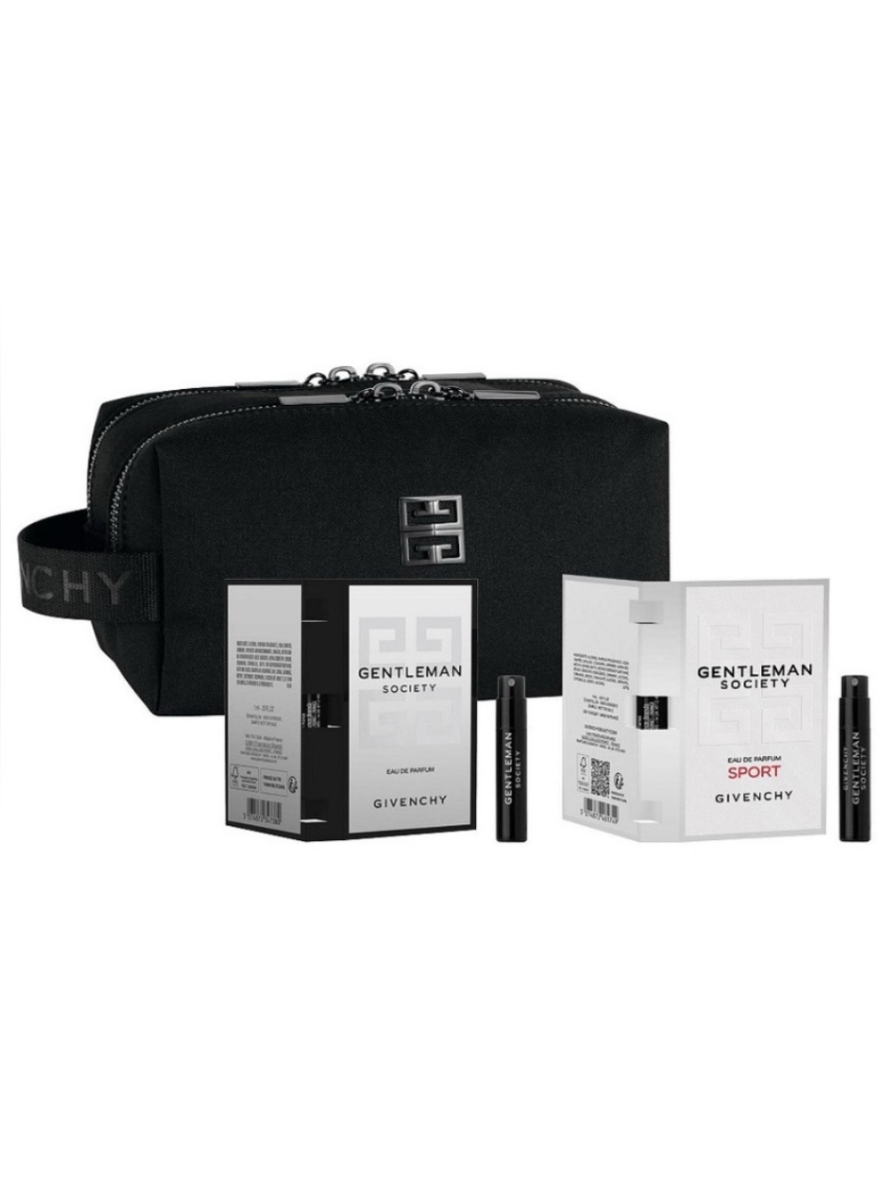 Givenchy Gentleman Society Black Toiletry Pouch 3 piece travel gift set